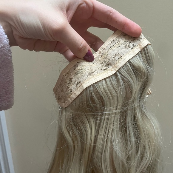 Hair Extensions Elastic Band Secret Miracle Ring Kanekalon Heat Resistant Blonde - Picture 12 of 16